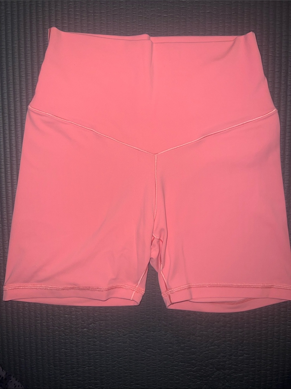 aerie High-Waist Bike Shorts in Coral Pink